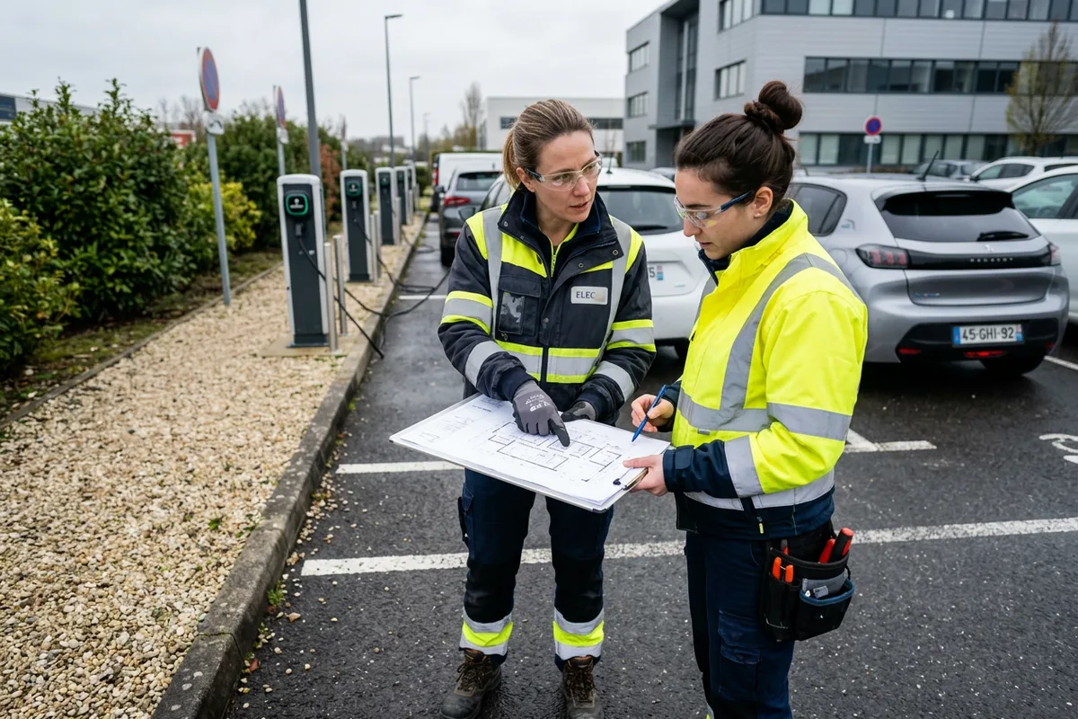 Étude technique et déploiement de bornes de recharge en entreprise à Ostheim
