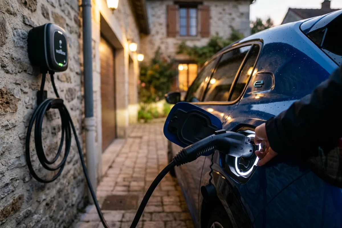 Branchement d'une voiture électrique sur une wallbox performante à Pignan Branchement d'une voiture électrique sur une wallbox performante à Pignan